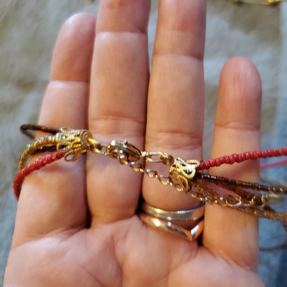 Seed Bead triple strand statement necklace - Picture 3 of 3